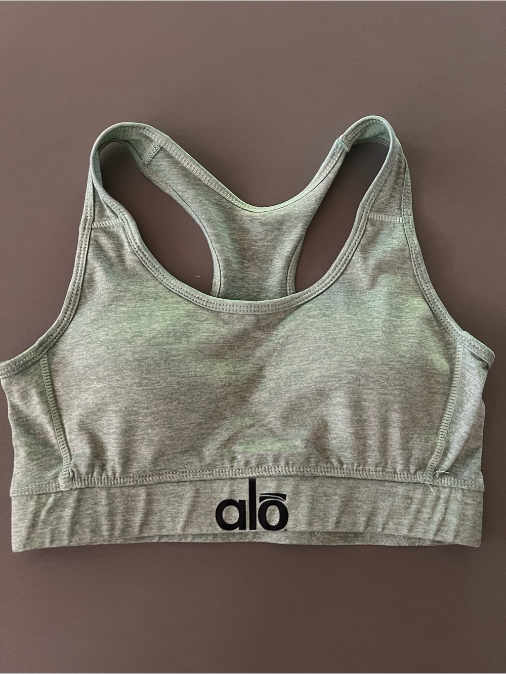 Alo Light Green Racerback Sports Bra - Size S